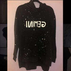 HAND PAINTED GEMINI HOODIE